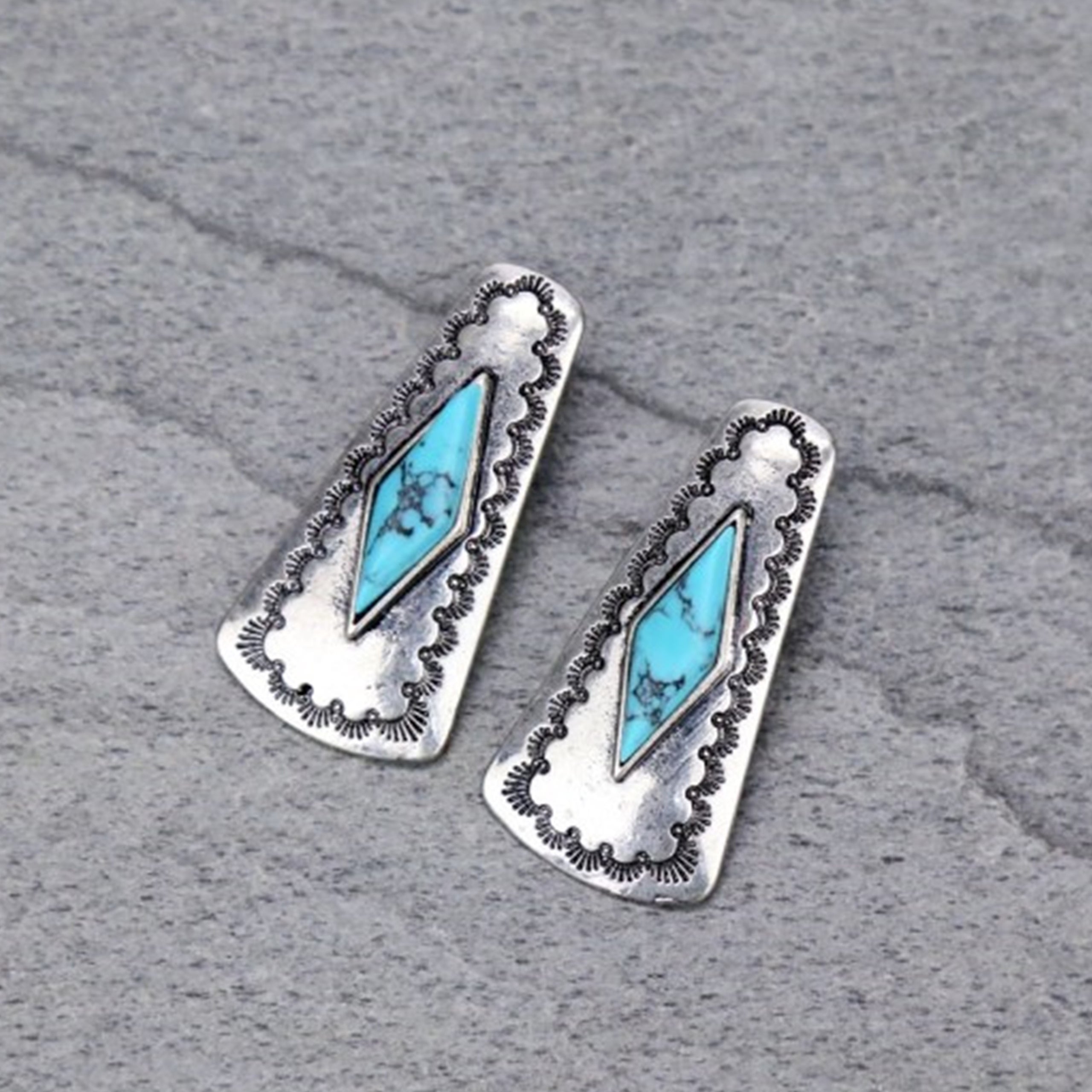 Teardrop with Stone Stud Earrings | BUCKIN' BOOTS