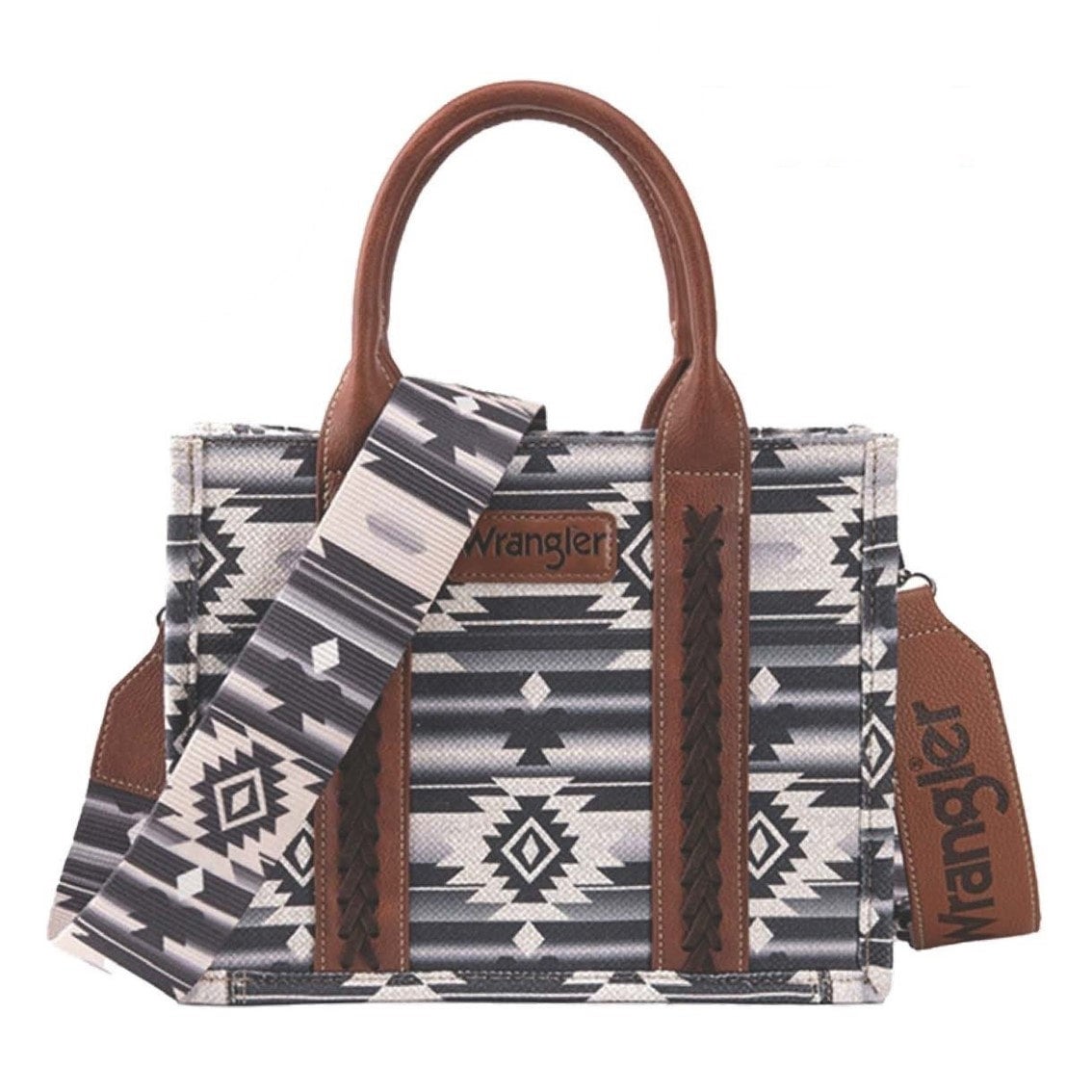 PREORDER Wrangler Southwestern Crossbody Bag Charcoal BUCKIN' BOOTS